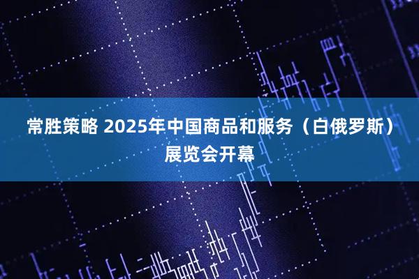 常胜策略 2025年中国商品和服务（白俄罗斯）展览会开幕